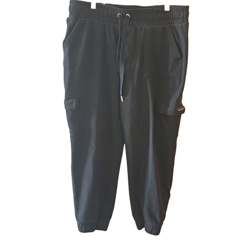 Calvin Klein Performance Women's XL Black Cargo Jogger Pants EUC